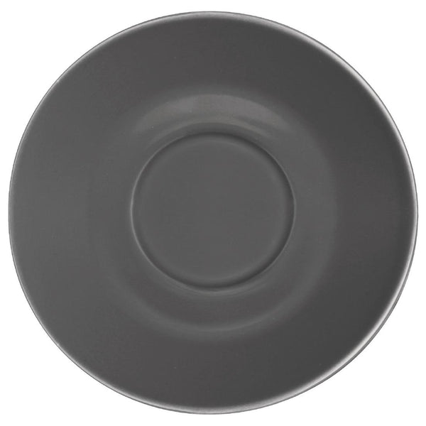 Olympia Cafe Saucer Charcoal (Fits GK075) - 158mm 6 1/4" (Box 12)