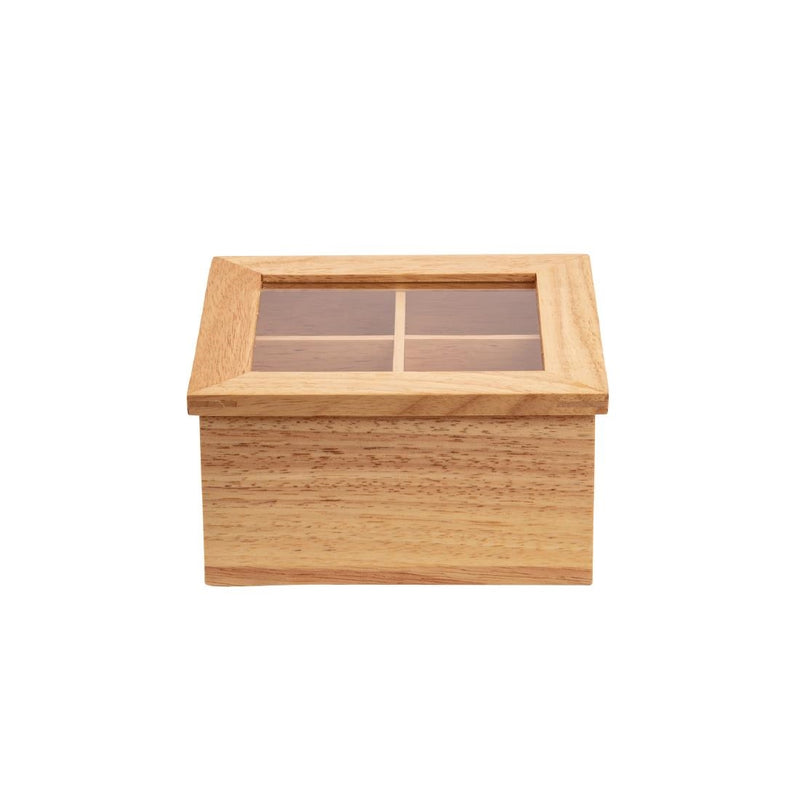 Olympia Mini-Teebox aus Hevea-Holz