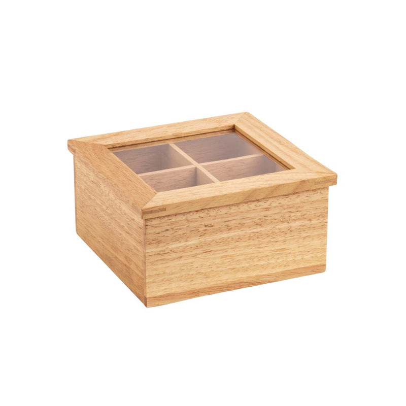 Olympia Mini-Teebox aus Hevea-Holz