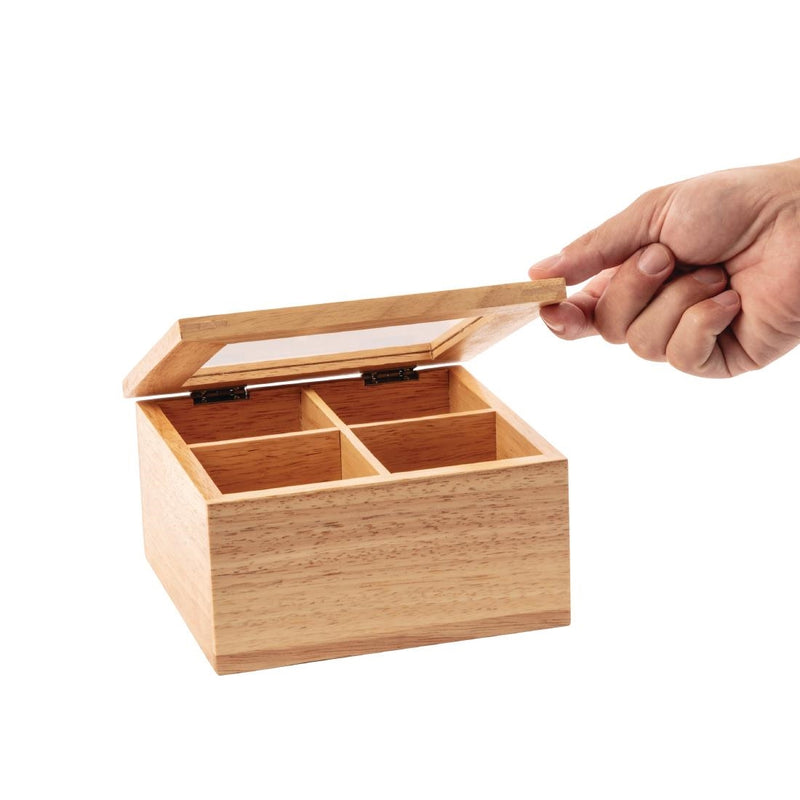 Olympia Mini-Teebox aus Hevea-Holz