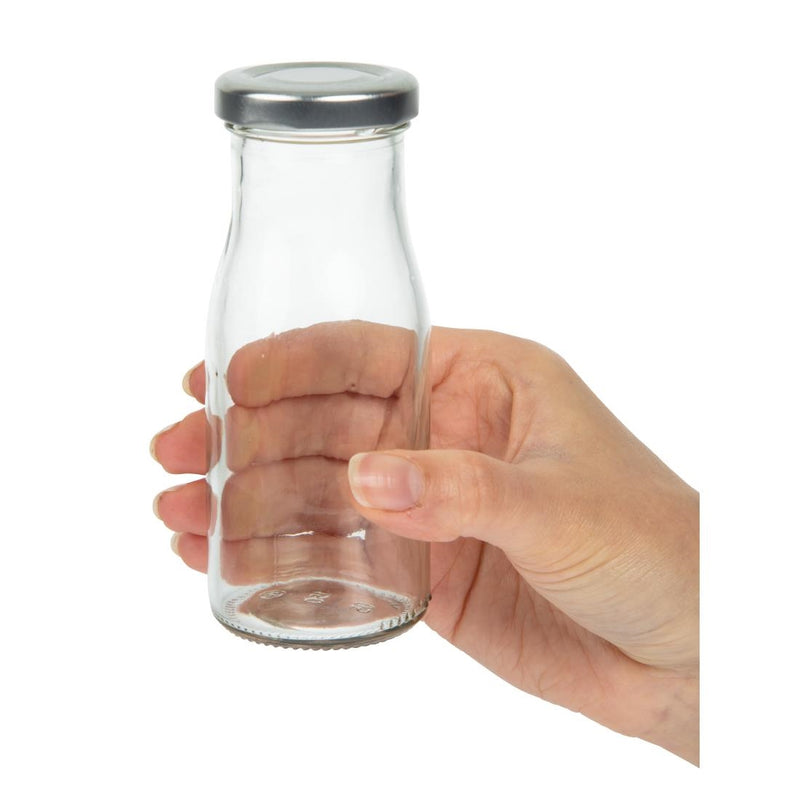 Silberner Verschluss für Mini-Milchflaschen (18er-Pack)