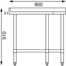 Vogue Stainless Steel Corner Table 700mm