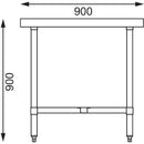 Vogue Mitteltisch aus Edelstahl, 1800 mm