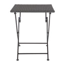 Bolero Square PE Wicker Klapptisch Schwarz 600 mm