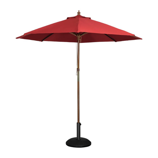 Bolero Round Parasol 3m Diameter Red