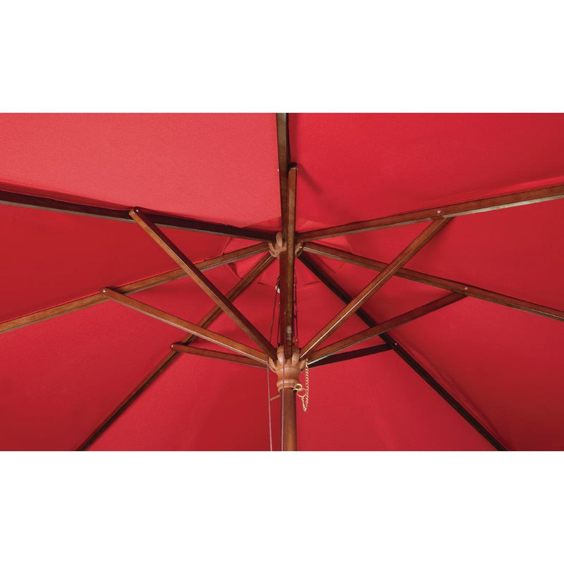 Bolero Round Parasol 3m Diameter Red