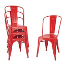 Bolero Bistro Steel Side Chair Red (Pack of 4)