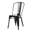 Bolero Bistro Steel Side Chairs Black (Pack of 4)