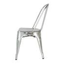 Bolero Bistro Galvanised Steel Side Chairs (Pack of 4)