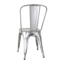 Bolero Bistro Galvanised Steel Side Chairs (Pack of 4)