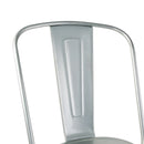Bolero Bistro Galvanised Steel Side Chairs (Pack of 4)