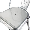 Bolero Bistro Galvanised Steel Side Chairs (Pack of 4)