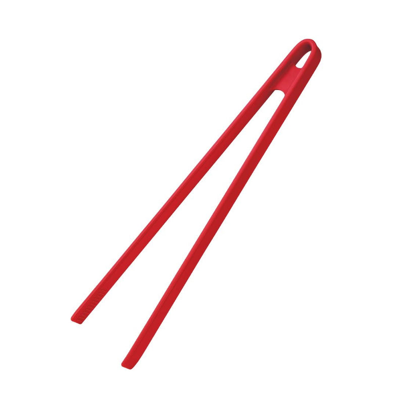 Vogue Silicone Tweezer Tongs Red 11"