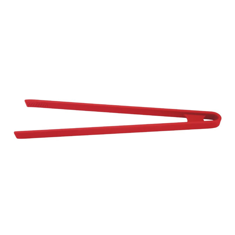 Vogue Silicone Tweezer Tongs Red 11"