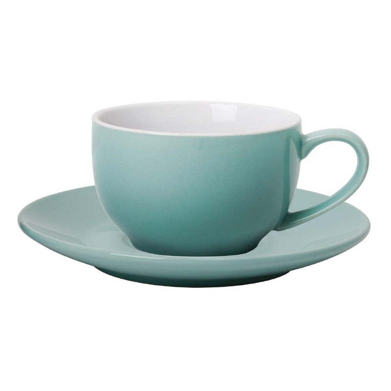 Olympia Cafe Espresso Saucer Aqua (Fits GL460) - 158mm 6 1/4" (Box 12)