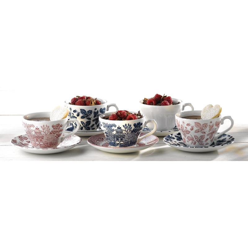 Churchill Vintage Prints Georgian Teacup Blue 200ml (Pack of 12)