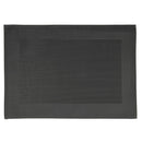 APS PVC Placemat Fine Band Frame Black (Pack of 6)