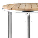 Bolero Round Ash and Aluminium Table 600mm