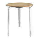 Bolero Round Ash and Aluminium Table 600mm
