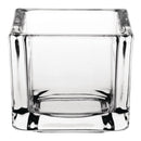 Olympia Teelichthalter aus Glas, quadratisch, transparent, 6 Stück