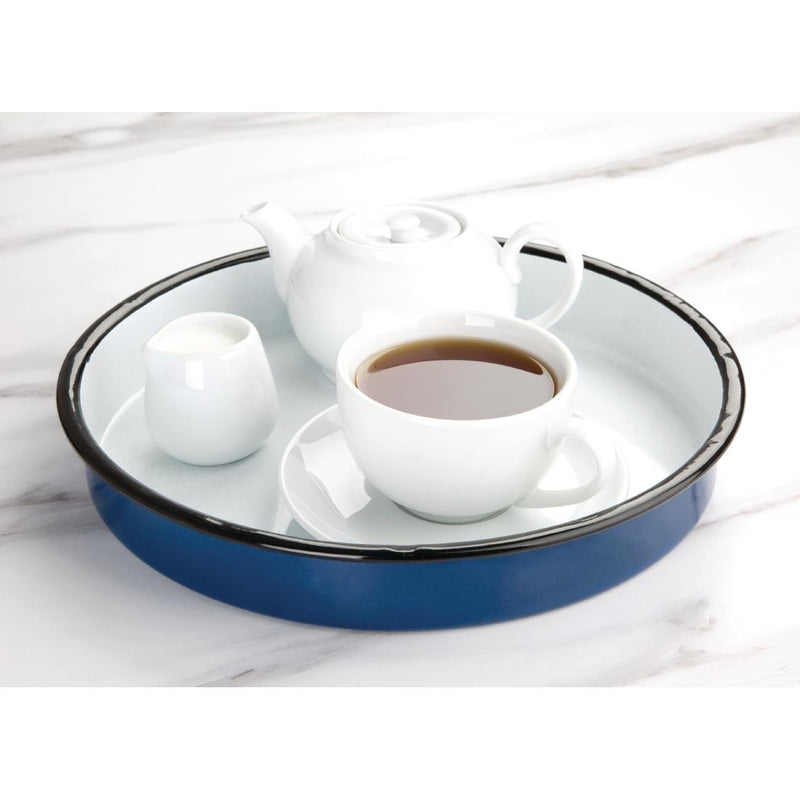 Olympia Enamelled Steel Round Service Tray 320mm