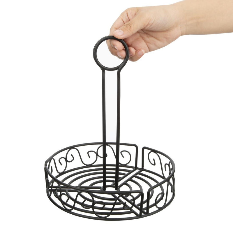 Olympia Wire Condiment Holder Black