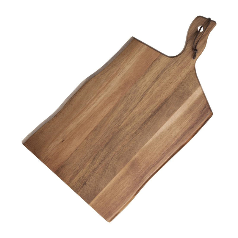 Olympia Acacia Wood Wavy Handled Wooden Board Large 355mm