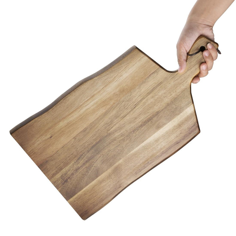 Olympia Acacia Wood Wavy Handled Wooden Board Large 355mm