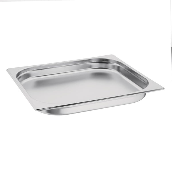 Vogue Stainless Steel Gastronorm 2/3 Pan 20mm