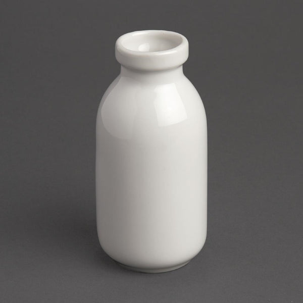 Olympia Whiteware White Mini Milk Bottle 145ml (Pack of 12)