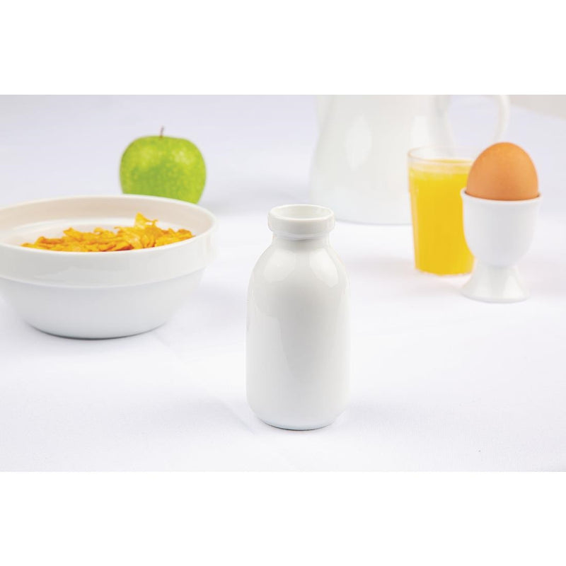 Olympia Whiteware White Mini Milk Bottle 145ml (Pack of 12)