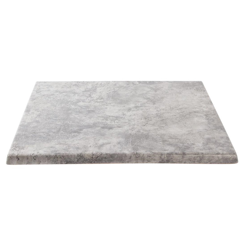 Werzalit Pre-drilled Square Table Top Concrete 700mm