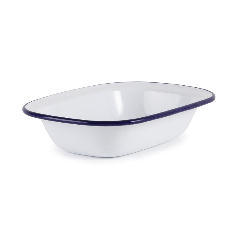 Olympia Enamel Pie Dishes Rectangular 180 x 135mm (Pack of 6)