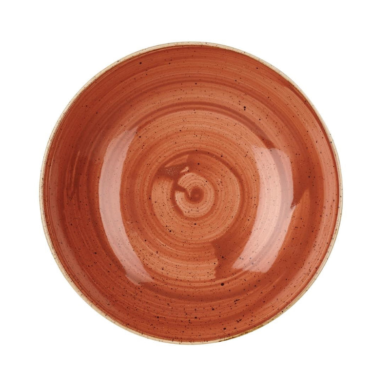 Churchill Stonecast Runde Coupe-Schüssel, Gewürzorange, 182 mm, 12 Stück