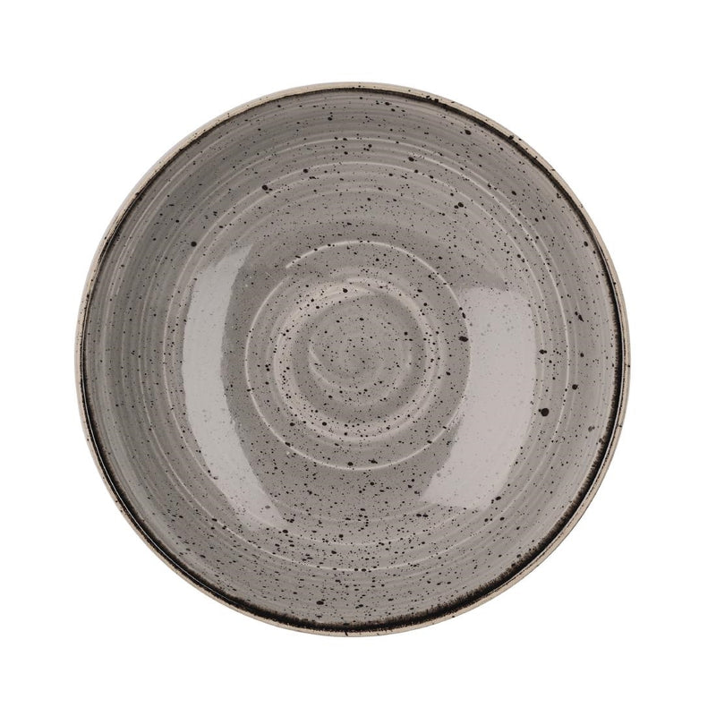 Churchill Stonecast Round Coupe Bowl Peppercorn Grey 220mm (Pack of 12)