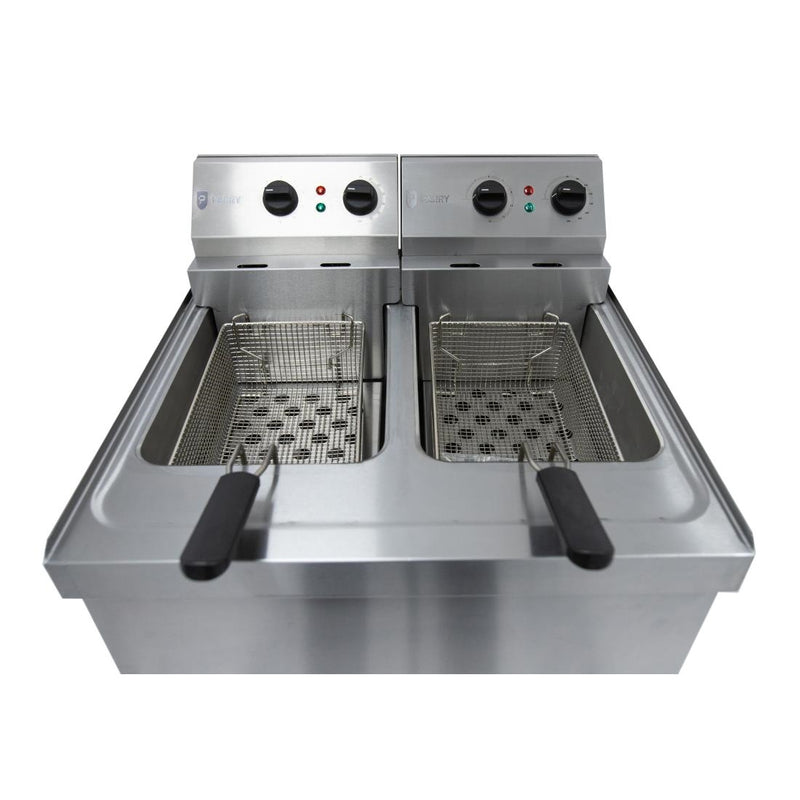 Parry Twin Tank Twin Basket Free Standing Electric Fryer NPDPF6