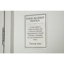 Vogue Brushed Steel Food Allergy Sign A5