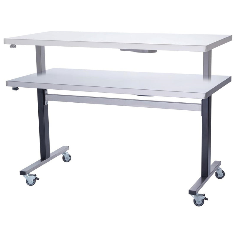 Parry Stainless Steel Adjustable Height Table Wide Electric Mobile 1000mm