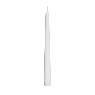 Bolsius White 8 Hour Table Candles  250/24mm- Box of 30
