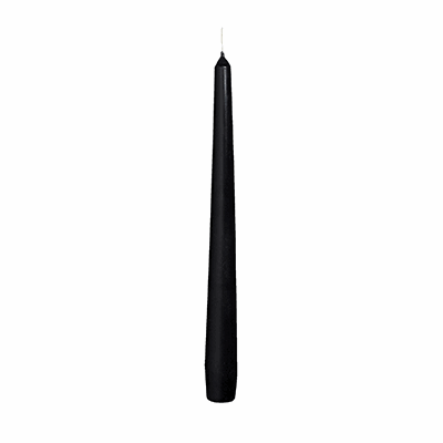 Bolsius Black 8 Hour Table Candles  250/24mm- Box of 30