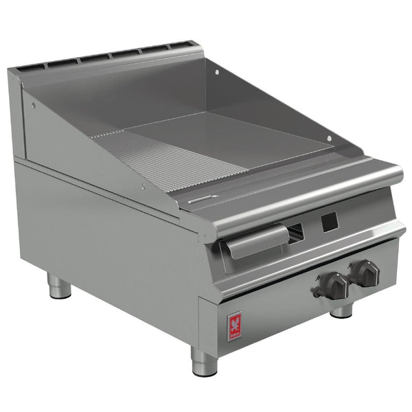 Falcon Dominator Plus 600 mm breite halbgerippte LPG-Grillplatte G3641R