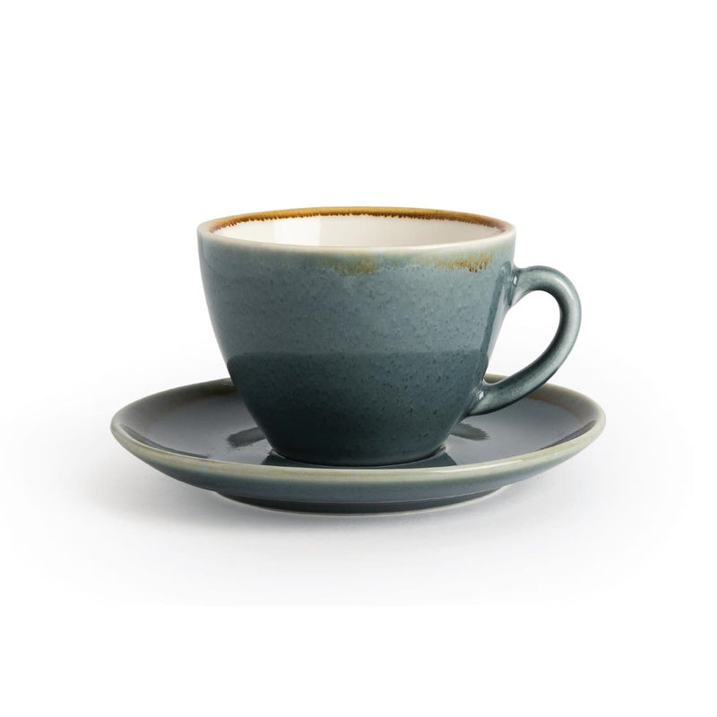 Olympia Kiln Cappuccino Saucer Ocean 140mm (Pack of 6)