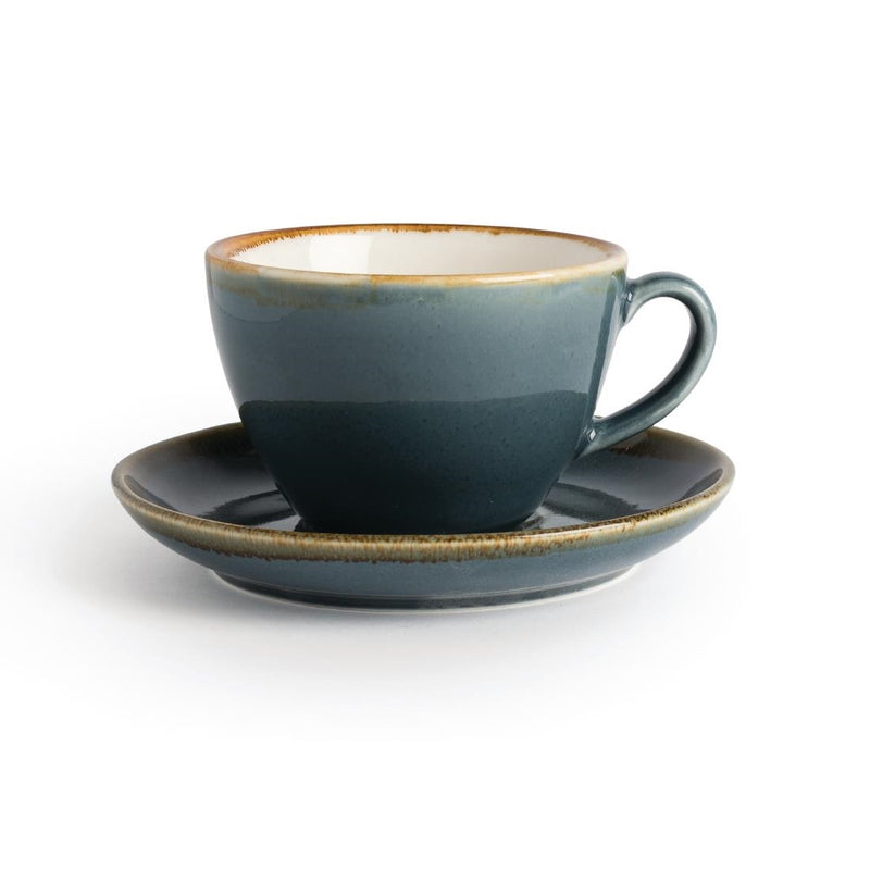 Olympia Kiln Cappuccino Saucer Ocean 160mm (Pack of 6)