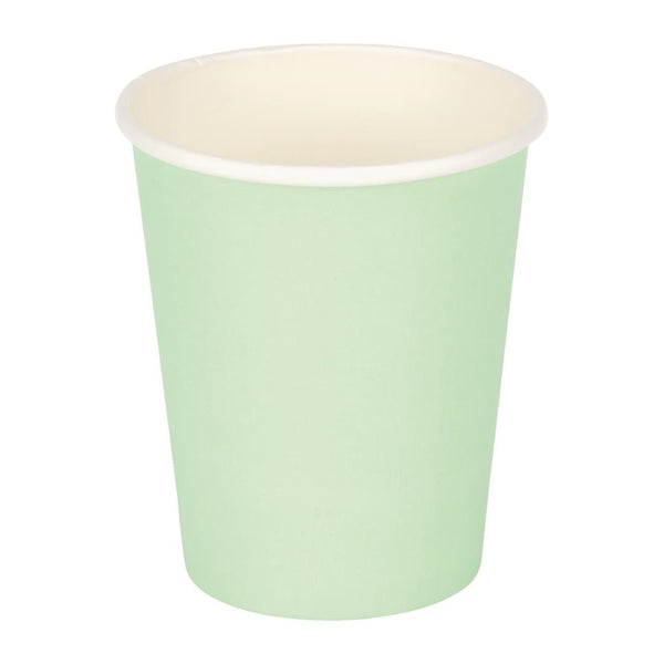 Fiesta Recyclable Coffee Cups Single Wall Turquoise 225ml / 8oz (Pack of 50)