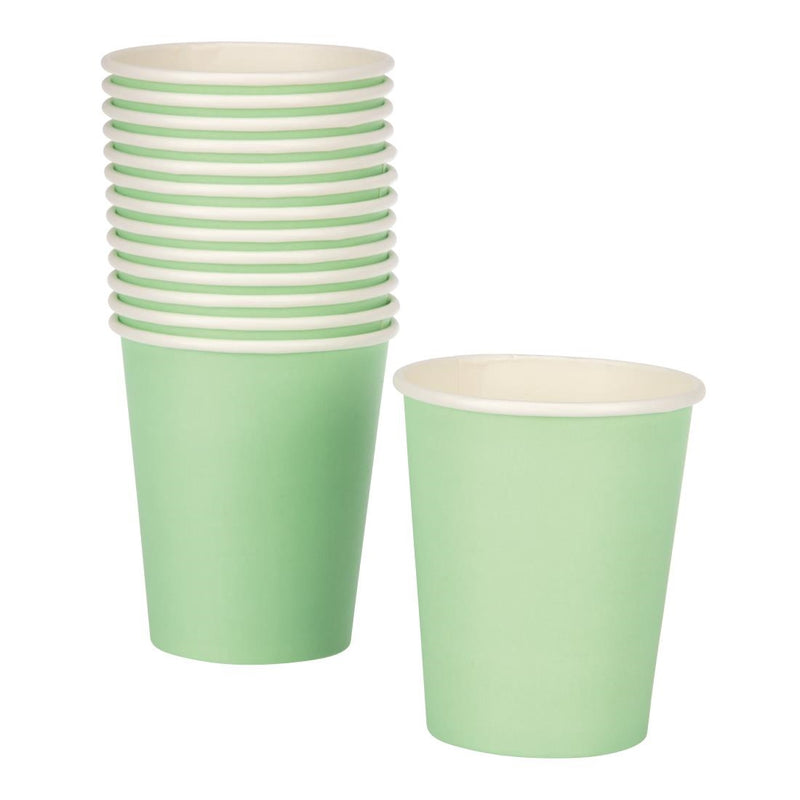 Fiesta Recyclable Coffee Cups Single Wall Turquoise 225ml / 8oz (Pack of 50)