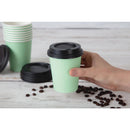 Fiesta Recyclable Coffee Cups Single Wall Turquoise 225ml / 8oz (Pack of 1000)