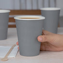 Fiesta Recyclable Coffee Cups Single Wall Charcoal 340ml / 12oz (Pack of 1000)