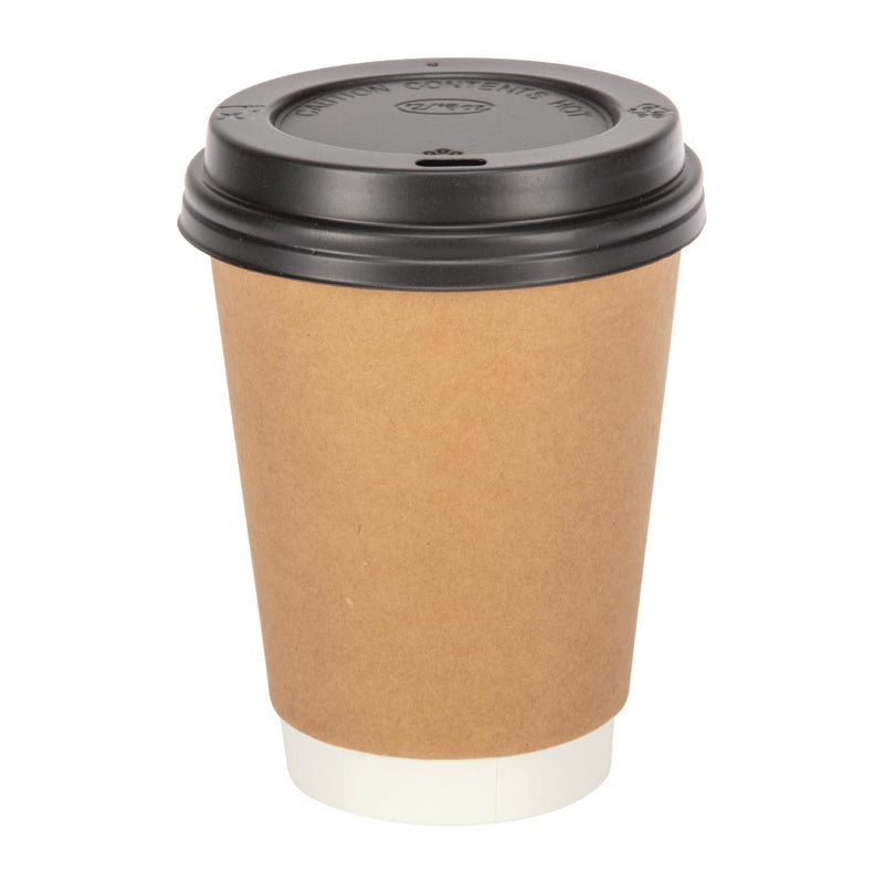 Fiesta Recyclable Coffee Cups Double Wall Kraft 340ml / 12oz (Pack of 25)