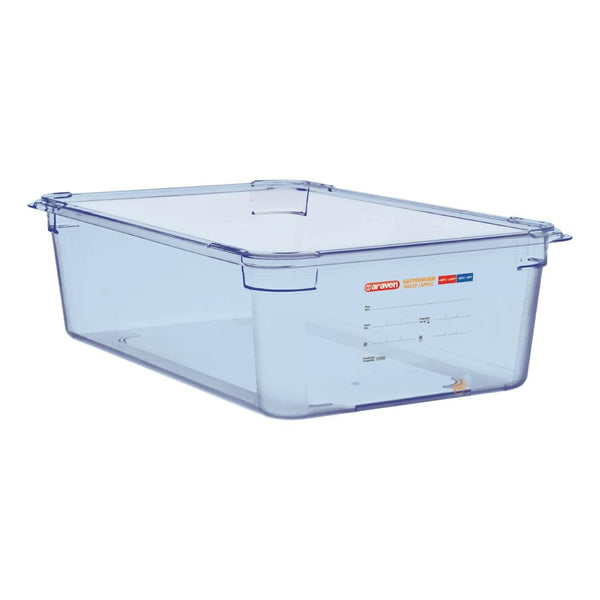 Araven ABS Food Storage Container Blue GN 1/1 150mm