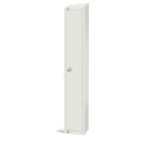 Elite Single Door Electronic Combination Locker with Sloping Top White
